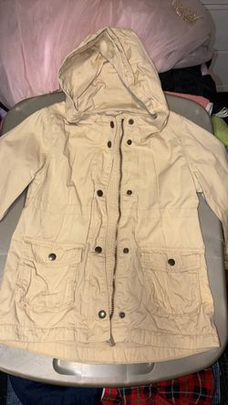 Cream Hooded Utility Jacket
