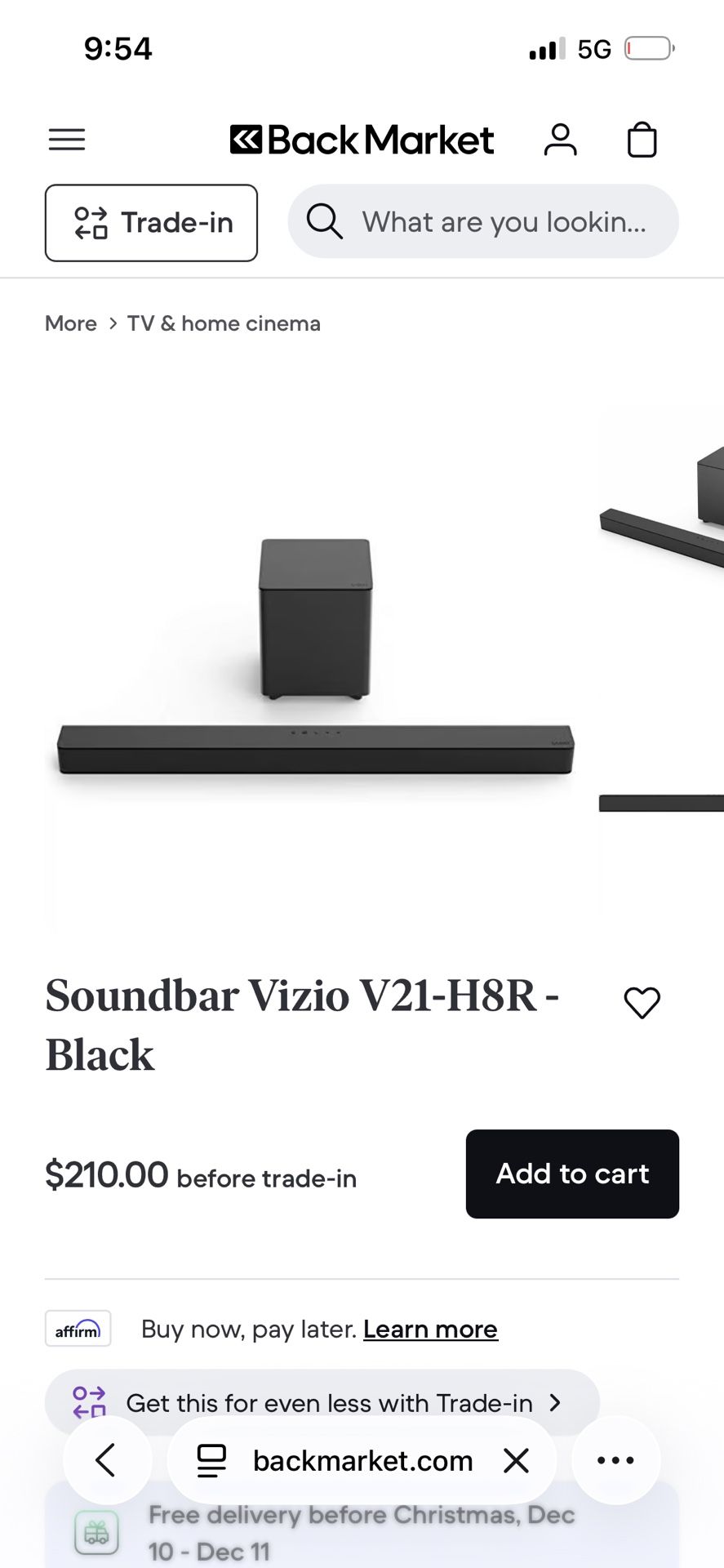 Vizio Home Theater Sound System 