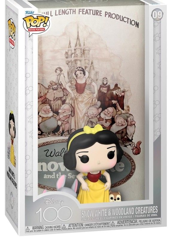 Funko Pop! Movie Poster: Disney 100 - Snow White and The Seven Dwarfs, Snow White & Woodland Creatures
