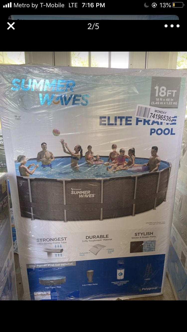 Summer Waves Elite Frame Pool 18’ x 48”