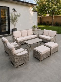 8pc outdoor patio furniture set