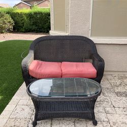Patio Furniture!  Loveseat, Swivel Glider Chair, Coffee Table And Rocking Chair 