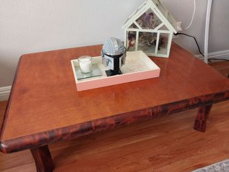 Wood coffee table