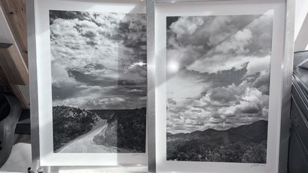 Cloud shot of Santa Fe black and white