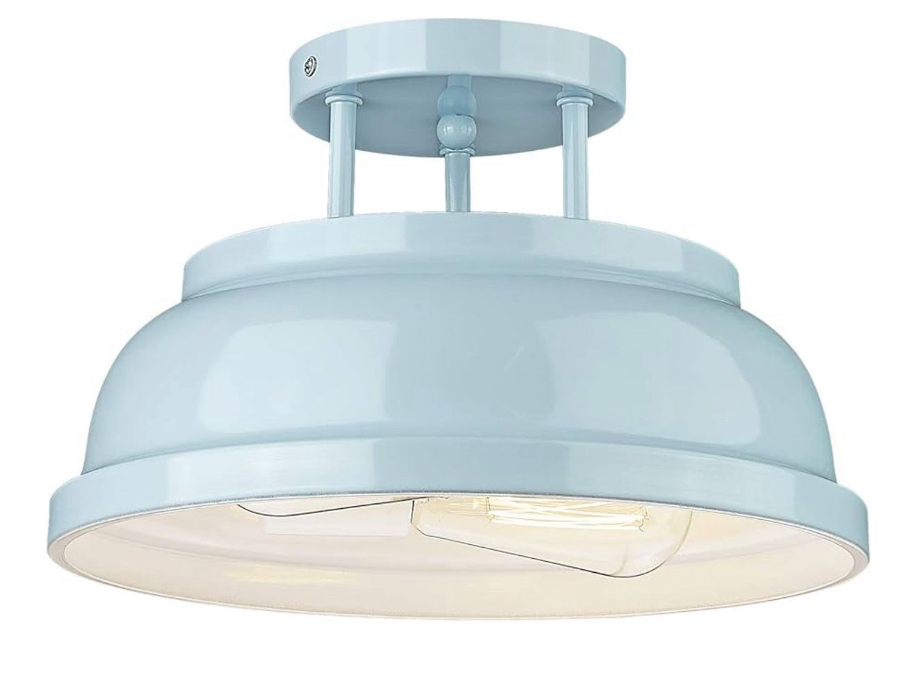 Modern Semi Flush Ceiling Light - 2-Light Ceiling Light Fixture