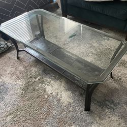 Glass Coffee Table And End Table- Moving Need To Sell