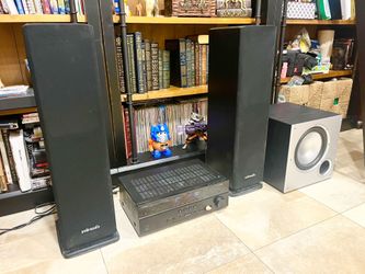 Bluetooth Sound System: Yamaha Receiver + SUB 🔈+ (2) POLK 🔊