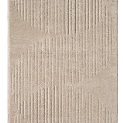 8/10 Thick solid beige Rug