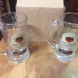 Bacardi Oakheart Spiced Rum Beer Mug Drinking Steins