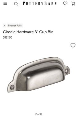 Nickel Bin Pull x 2   $10