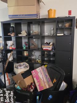 IKEA Kallax Black Shelf Unit