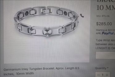 Frequency infused Men's Tungsten Bracelet