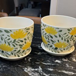 2 Ceramic Pots New Price For Both $35