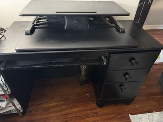 Desk And Electric Desk Riser