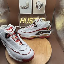Reebok The Answer DMX White/Red/Gold (2022) Retro Men's Sz 11.5