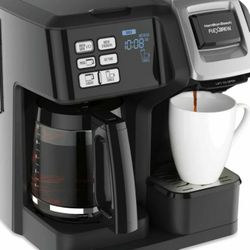 OBO...Hamilton Beach FlexBrew Trio Coffee Maker, 2-Way Single Serve & Full 12c Pot, Compatible with K-Cup Pods or Grounds, Combo