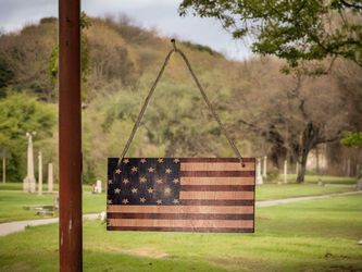 Small Rustic American Flag Wall Hanging Door Hanging