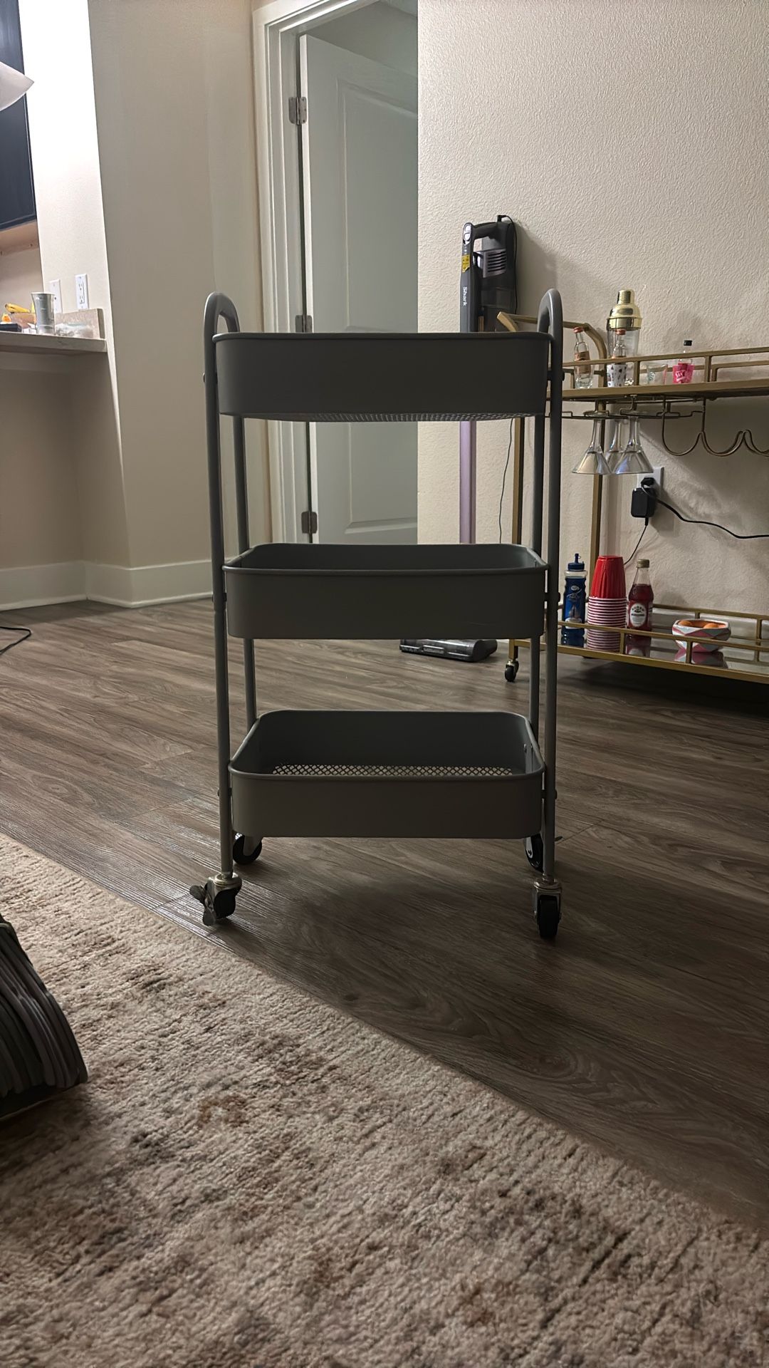 MUST GO BY WEDNESDAY - Grey Mobile Storage Cart