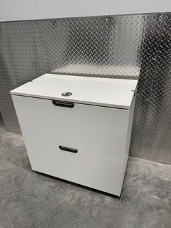 Ikea GALANT Drawer unit/drop file storage, white with a combination lock H31 1/2 W 31 1/2 " D 18”
