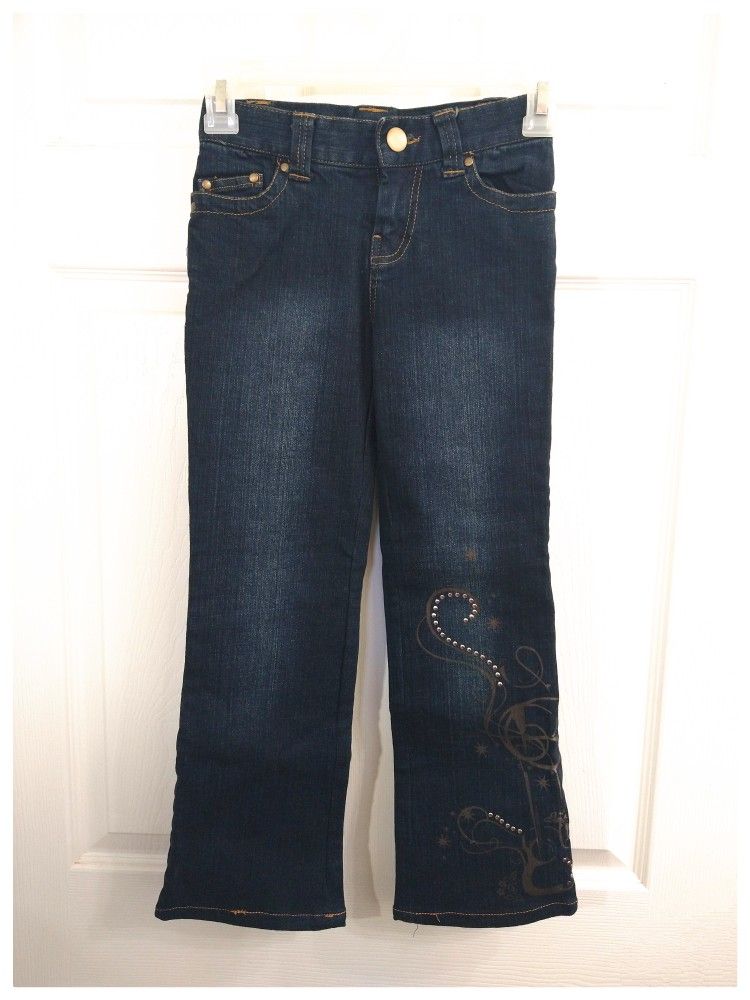 Disney 'Secret Star' Distressed Look Denim Jeans - Girls Size - Tween 6 *NWOT*