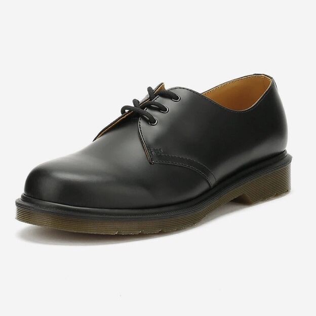 NEW DR. MARTENS Smooth Black Leather Shoes