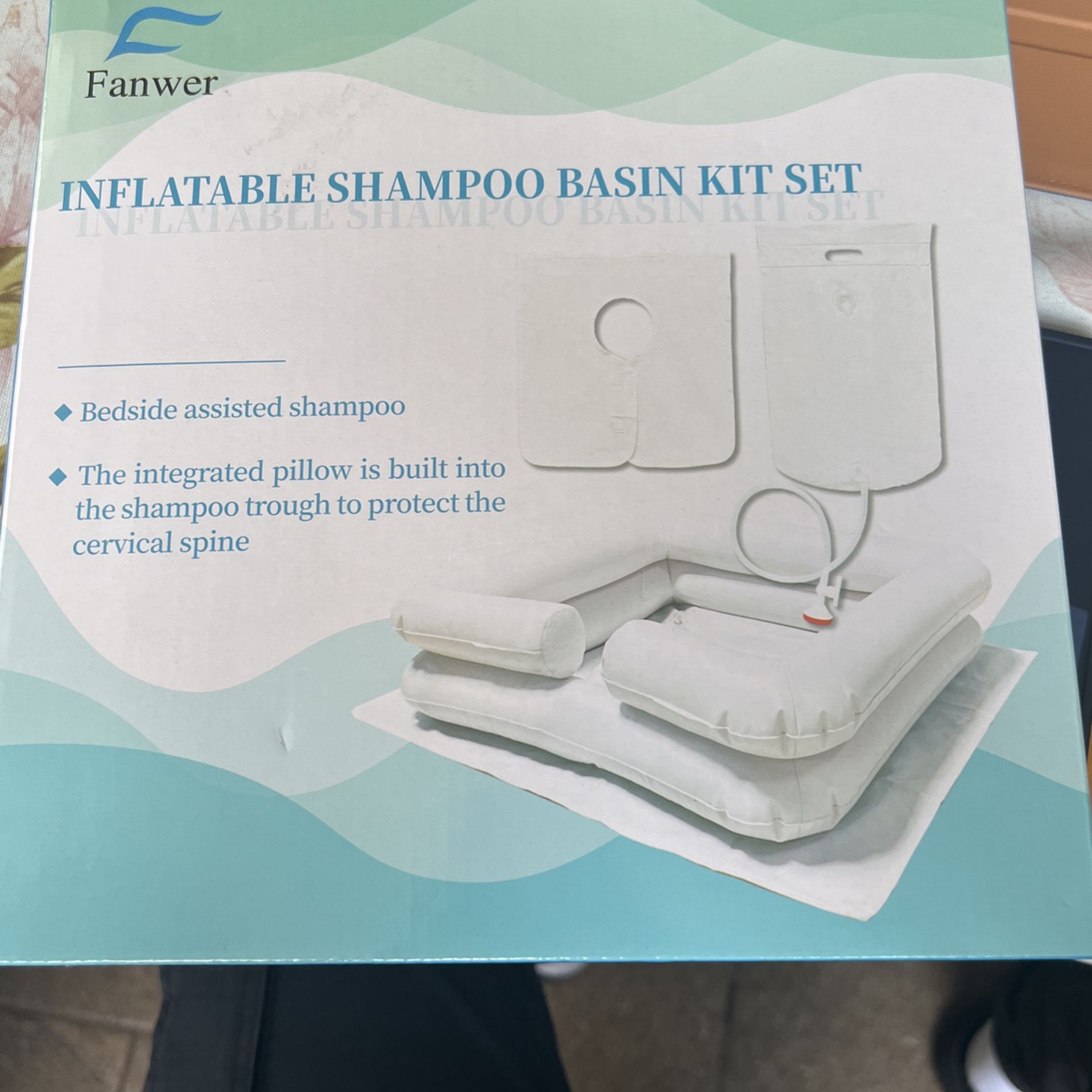 Inflatable Shampoo Basin Kit Set