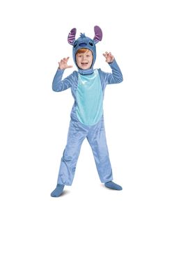 Disney Stitch Toddler Boy's Girl's  2-Piece Halloween Costume size L/G (4-6)