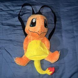 Pokemon Plush Zipper Backpack Charmander