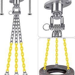 BeneLabel Tire Swing Kit - Heavy Duty Swing Hanger With Coated Chains And Hooks - 360° Rotation - 700 LB Capacity