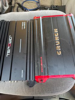 Crunch PZX1800.2 + TS Power TS4.1(contact info removed)W Car Amplifiers - Working Pair