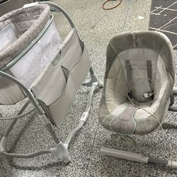 Ingenuity rolling bassinet and automated swing