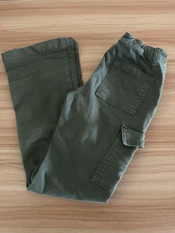 Girls Green Cargo Pants Size: 12