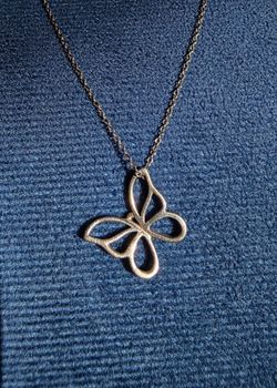 Authentic Tiffany & Co. Sterling Silver Butterfly Necklace – Vintage 925
