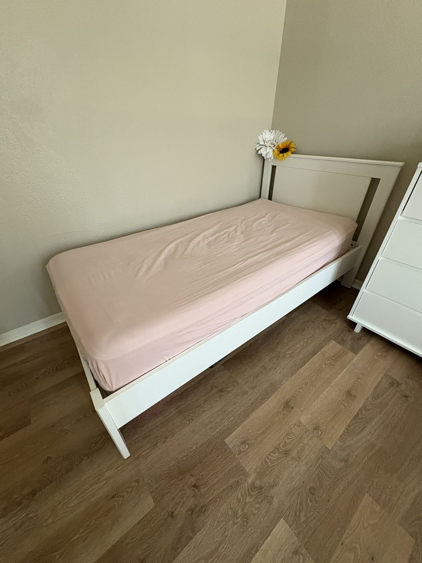 Twin Bed Frame and Mattress