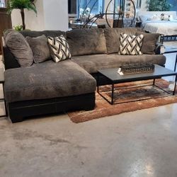 Kumasi - Smoke - Left Arm Facing Corner Chaise 2 Pc Sectional📌with interest free payment options