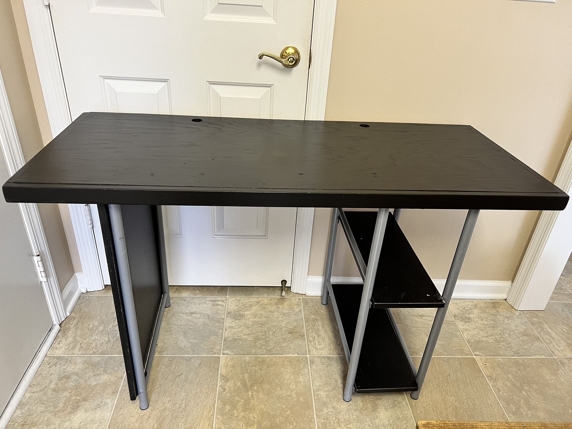 Black Desk or Craft Table or Sewing Table