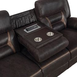 BROWN RECLINING SOFA SET MANUAL