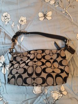 Vintage Y2K black and gray mini coach in super condition Dooney Bourke Brighton and other clean purses and totes