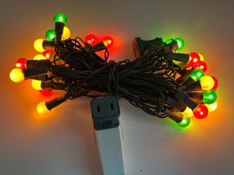 Loose Set UL Decorative Lighting String – 35 LED Yellow, Green & Red Globe Lights