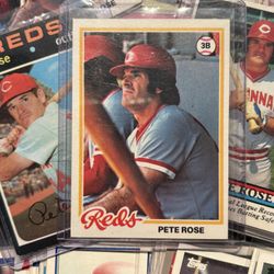 Pete Rose - 44 Baseball Cards (1971 To 1989)