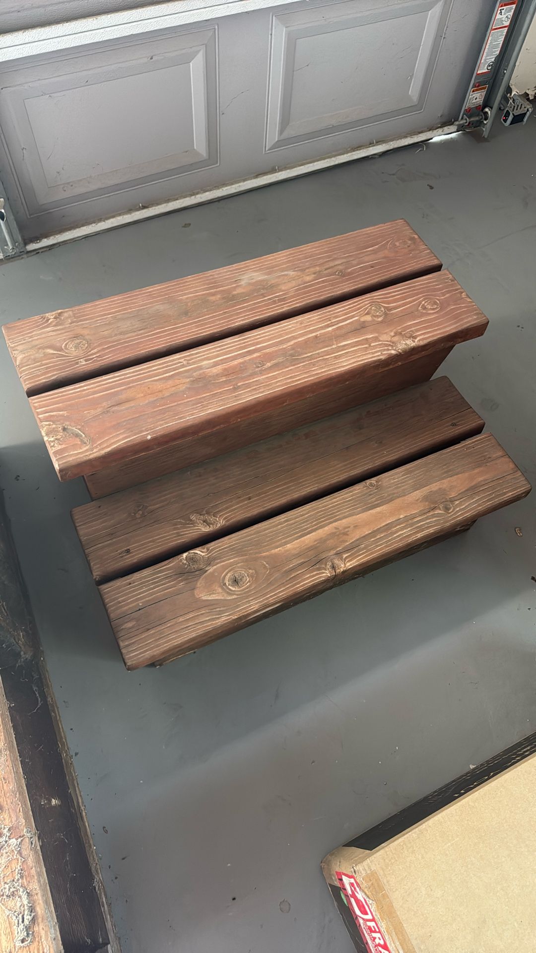 Red Wood Spa Jacuzzi Hot Tub Stair With Storage  Entry Stairs 