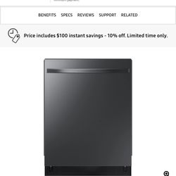 Samsung black stainless steel dishwasher Like brand new! $399 Cash Only!