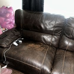 Brown Leather Couches