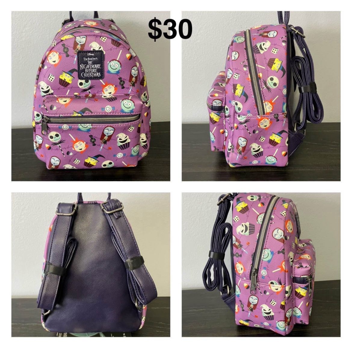 DISNEY Loungefly Nightmare Before Christmas TREATS Mini Backpack