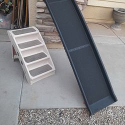 4 Step Pet Stairs $25 Or 61" Long Black Pet Dog Ramp Foldable $35 See All Photos 