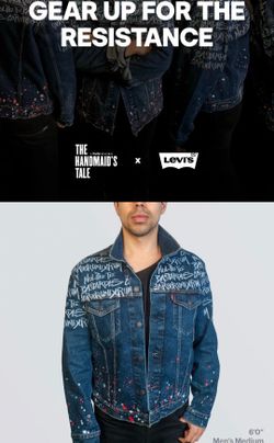 LIMITED EDITION Levi’s The Handmaid’s Tale Denim Jean Jacket, Large