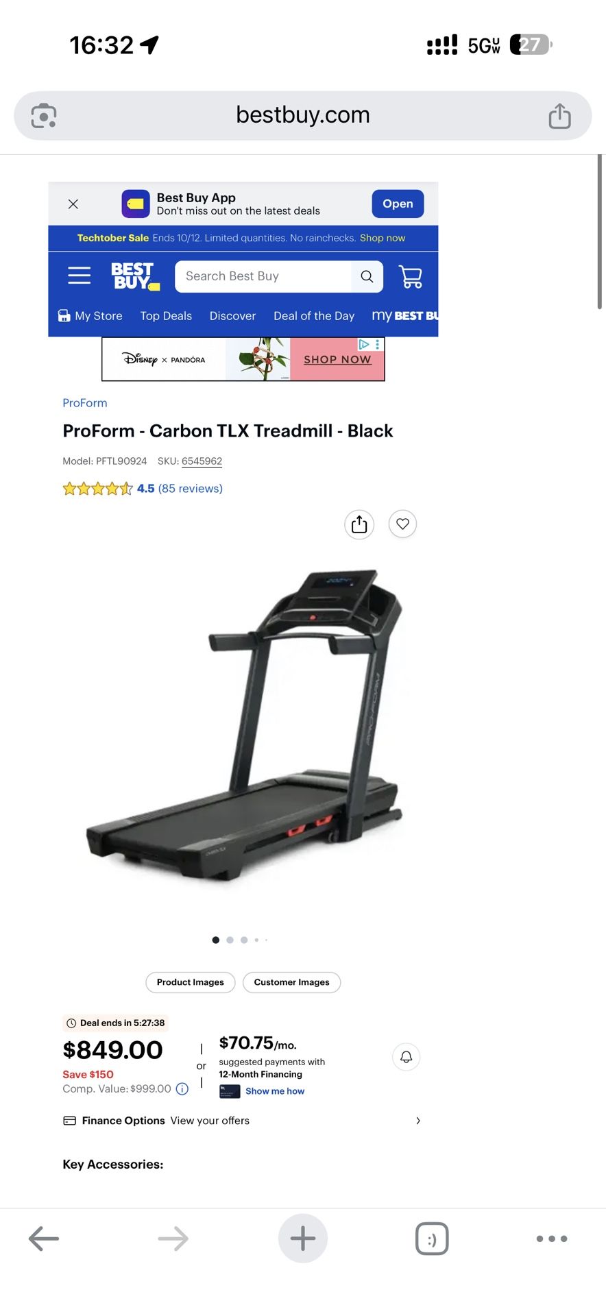 ProForm - Carbon TLX Treadmill - Black