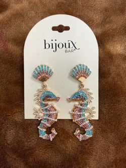 Bijoux Bar Seahorse Drop Earrings
