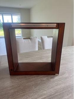 Pottery Barn Brown Wood cube shelf