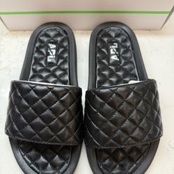 APL Lusso Slide Leather Slide Black US 5